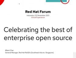 Red Hat Forum Asia Pacific 2021  : Membuka Perspektif untuk Mengakselerasi Implementasi  Teknologi Open Source di Dunia Hybrid