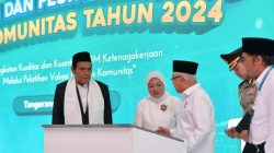 Wakil Presiden (Wapres) Ma'ruf Amin meresmikan 525 Balai Latihan Kerja (BLK) Komunitas di Banten, Jawa Barat (Doc.BNSP)