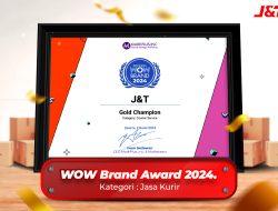 J&T Express Raih WOW Brand 2024 Pilihan Gen Z